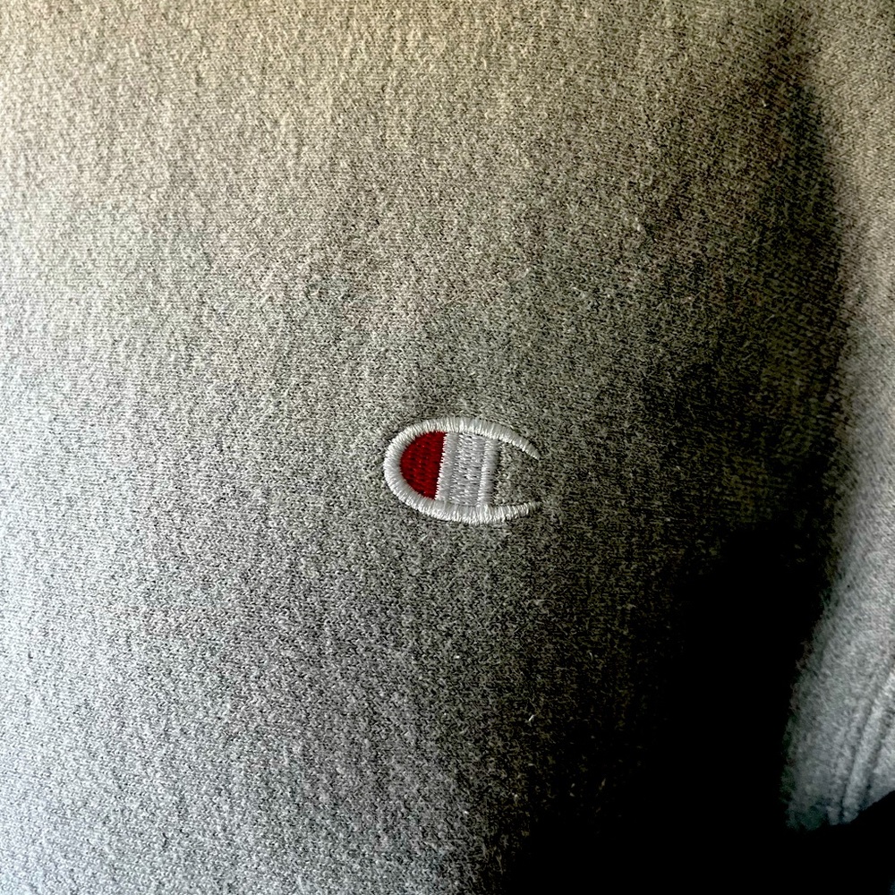 Champion Mens Reverse Weave Classic Crewneck Light Gray Size M